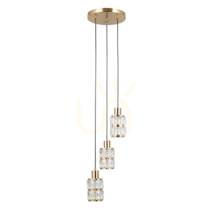 Italux Pendant Light Gold Crystal 3-Light E27 PND-40668-3-HBR small 4