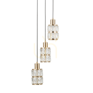 Italux Pendant Light Gold Crystal 3-Light E27 PND-40668-3-HBR small 0
