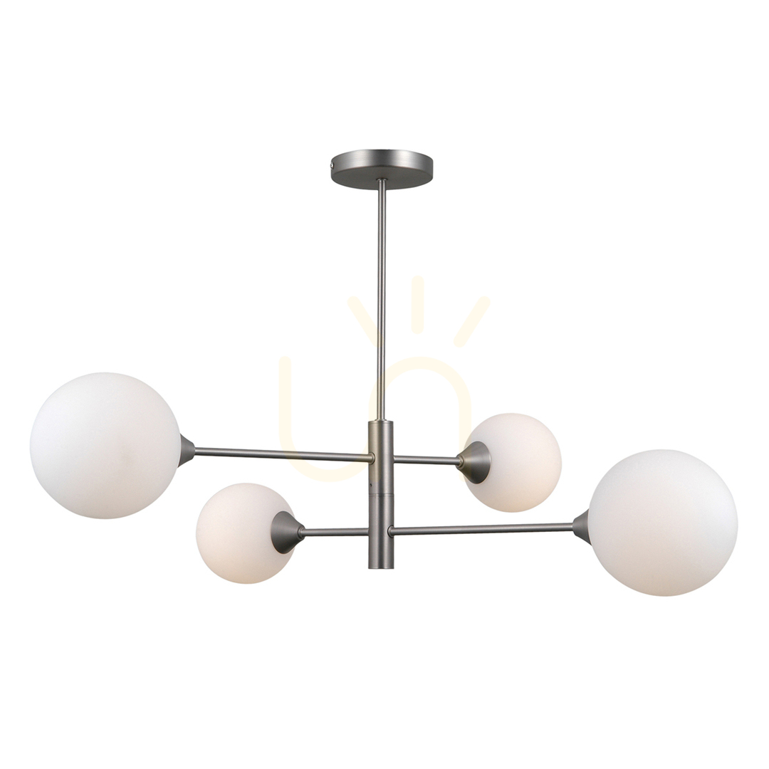 View Italux Evora Silver 4-Light G9 Pendant Lamp PND-55342-4-SN Italux Evora Silver 4-Light G9 Pendant Lamp PND-55342-4-SN