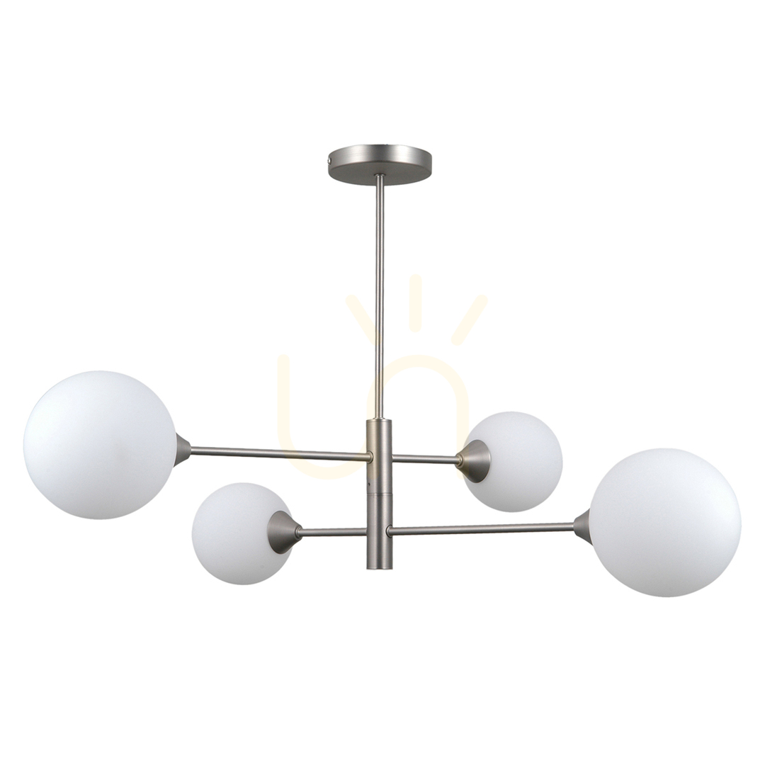 Preview Italux Evora Silver 4-Light G9 Pendant Lamp PND-55342-4-SN Italux Evora Silver 4-Light G9 Pendant Lamp PND-55342-4-SN