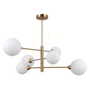 Italux Brass White 6-Light G9 Pendant Lamp PND-55342-6-HB small 2