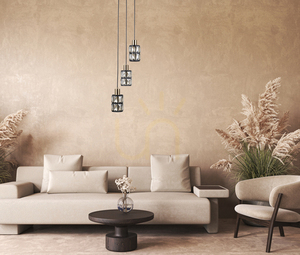 Italux Menfi 3-Light Pendant Lamp Black Amber Glass E27 PND-44236-3-BK-GD 0 Italux Menfi 3-Light Pendant Lamp Black Amber Glass E27 PND-44236-3-BK-GD small 0