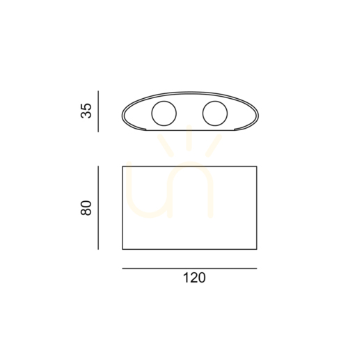 Check Italux Ortelo LED Outdoor Wall Lamp Black 4-Light 3000K IP54 OWL-451-2-BL