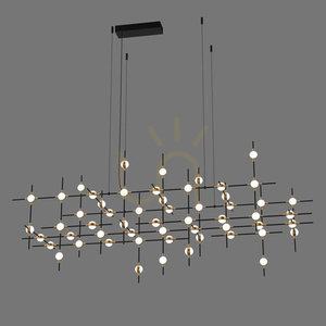 Italux Provenza Black LED Pendant Light 55-Point MD18001067-55A BG small 1