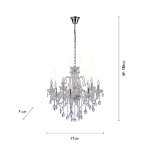GRACIA Pendant Lamp 3081-00 Transparent 8xE14 7 GRACIA Pendant Lamp 3081-00 Transparent 8xE14 small 7