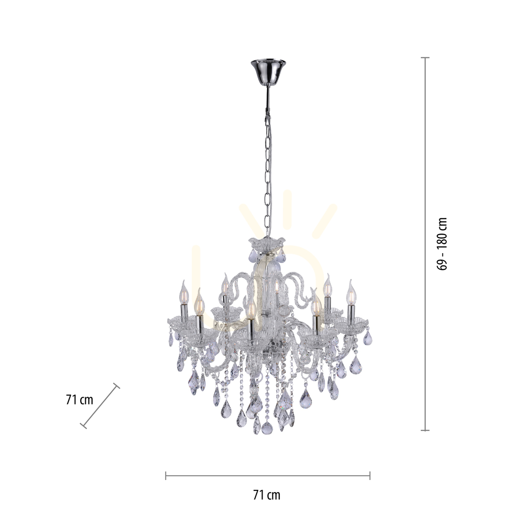 Preview GRACIA Pendant Lamp 3081-00 Transparent 8xE14 GRACIA Pendant Lamp 3081-00 Transparent 8xE14