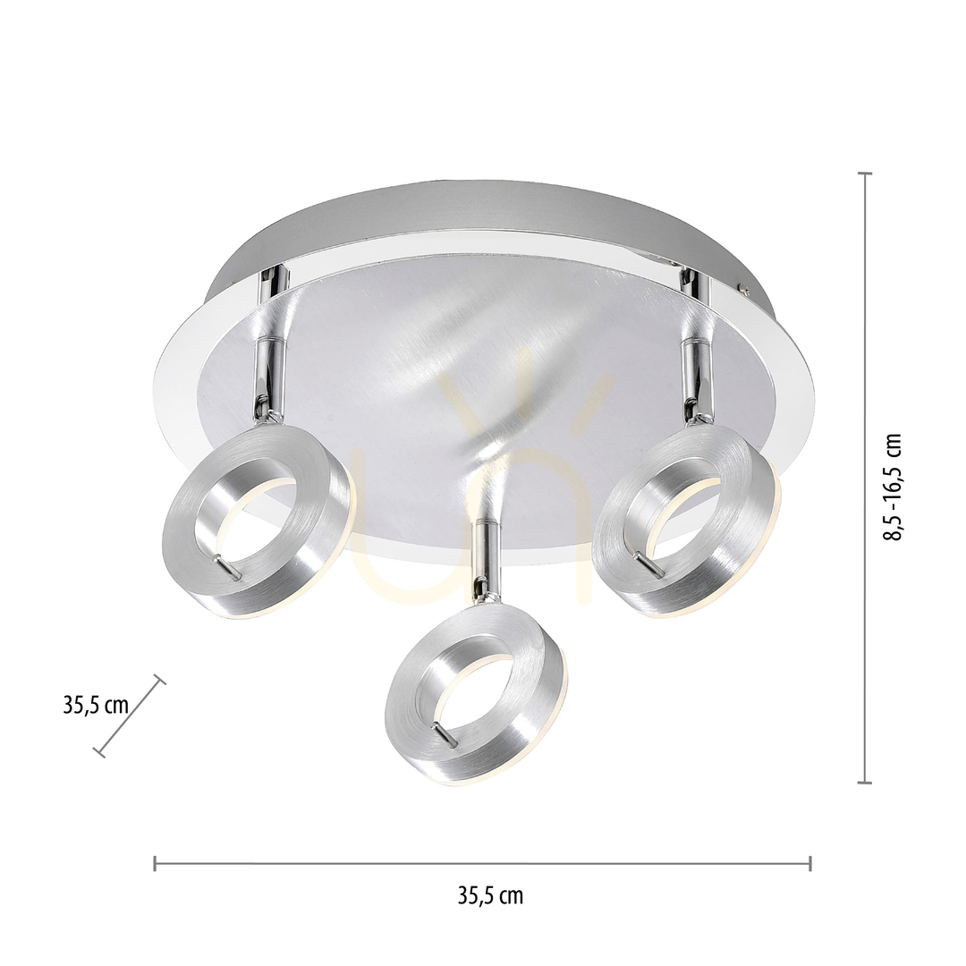 View SILEDA plafond 6788-96 Silver 3xLED SILEDA plafond 6788-96 Silver 3xLED