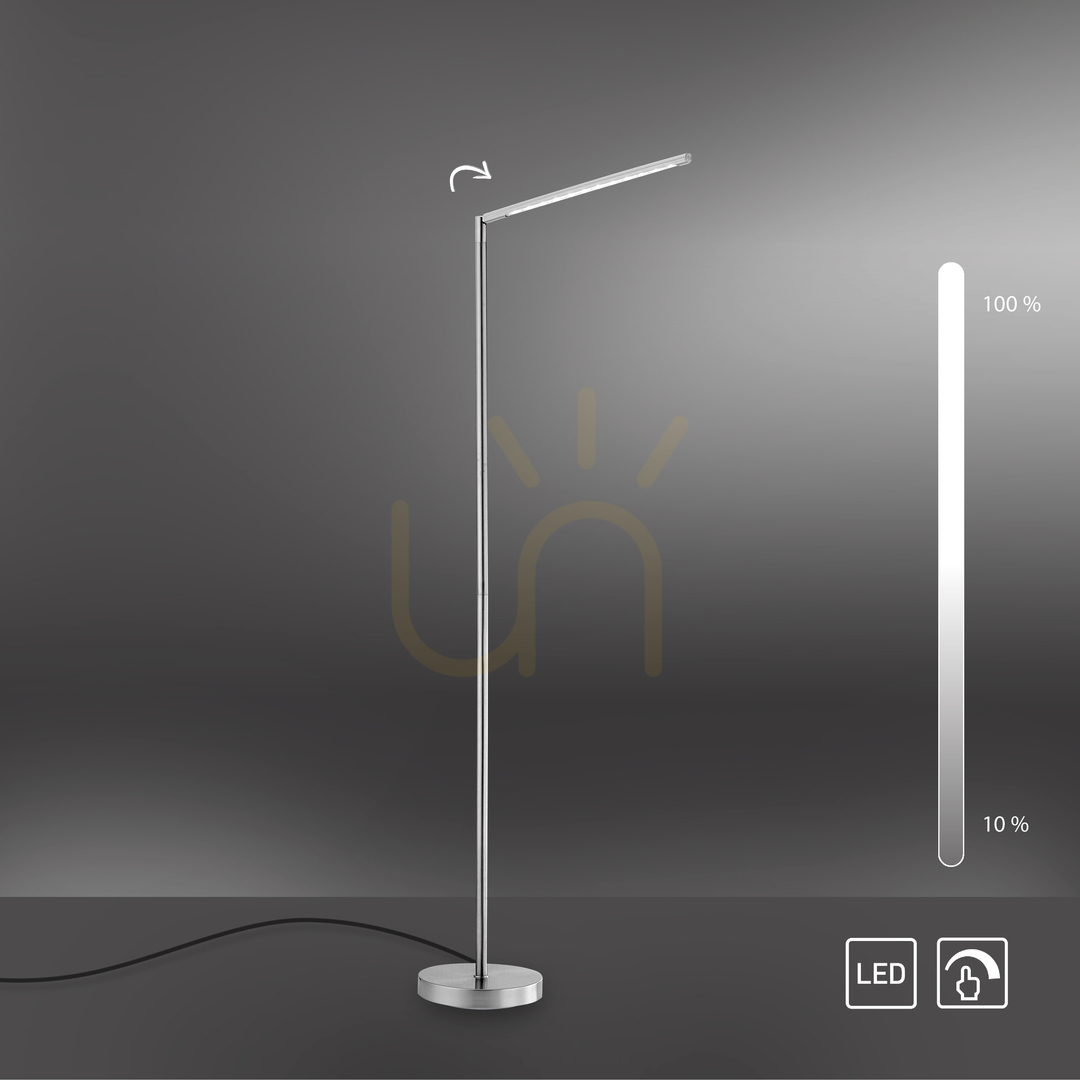 Check DAWDA Floor Lamp 11012-55 Silver 1xLED DAWDA Floor Lamp 11012-55 Silver 1xLED