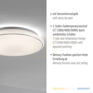 Zuma Line JUPITER 14364-16 White LED Ceiling Light 44 cm 32 W small 3