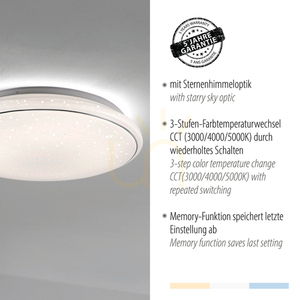 Zuma Line JUPITER 14364-16 White LED Ceiling Light 44 cm 32 W small 4