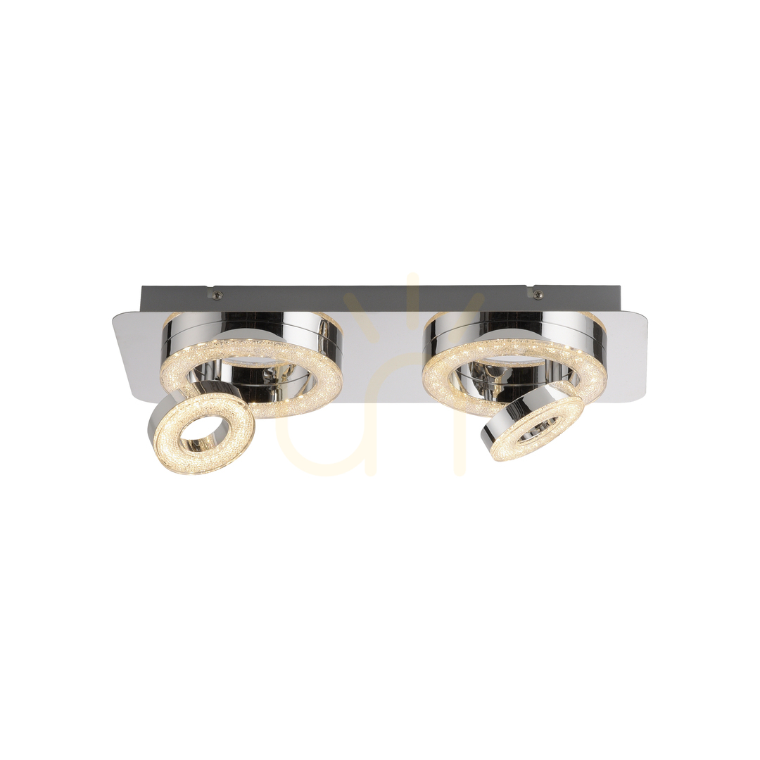 Show TIM Plafond 14521-17 Chrome 4xLED TIM Plafond 14521-17 Chrome 4xLED