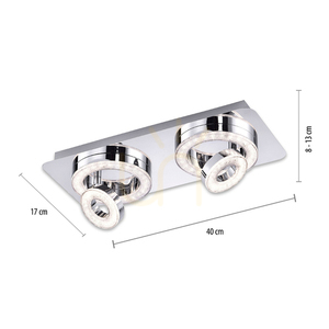 TIM Plafond 14521-17 Chrome 4xLED 8 TIM Plafond 14521-17 Chrome 4xLED small 8