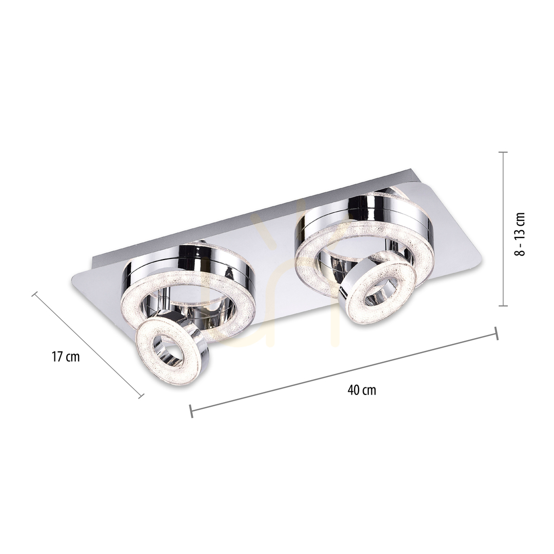 Display TIM Plafond 14521-17 Chrome 4xLED TIM Plafond 14521-17 Chrome 4xLED