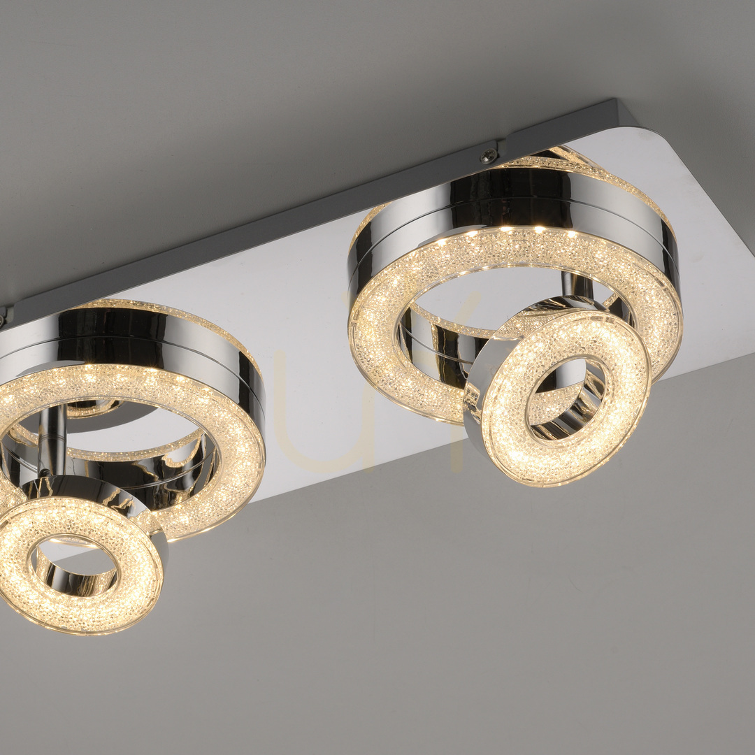 Show TIM Plafond 14521-17 Chrome 4xLED TIM Plafond 14521-17 Chrome 4xLED