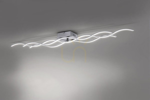 WAVE 15167-55 silver LED ceiling light, 139.5 cm small 12