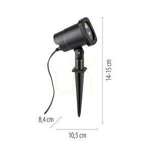 Zuma Line LASER 19940-18 Garden Laser Projector, Black, 6 W, IP44 small 4