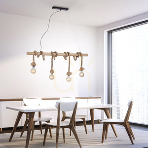 ROPE Pendant Lamp 15483-18 Bronze 4xE27 small 2