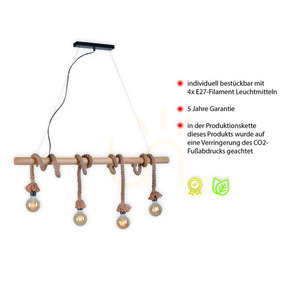 ROPE Pendant Lamp 15483-18 Bronze 4xE27 small 3