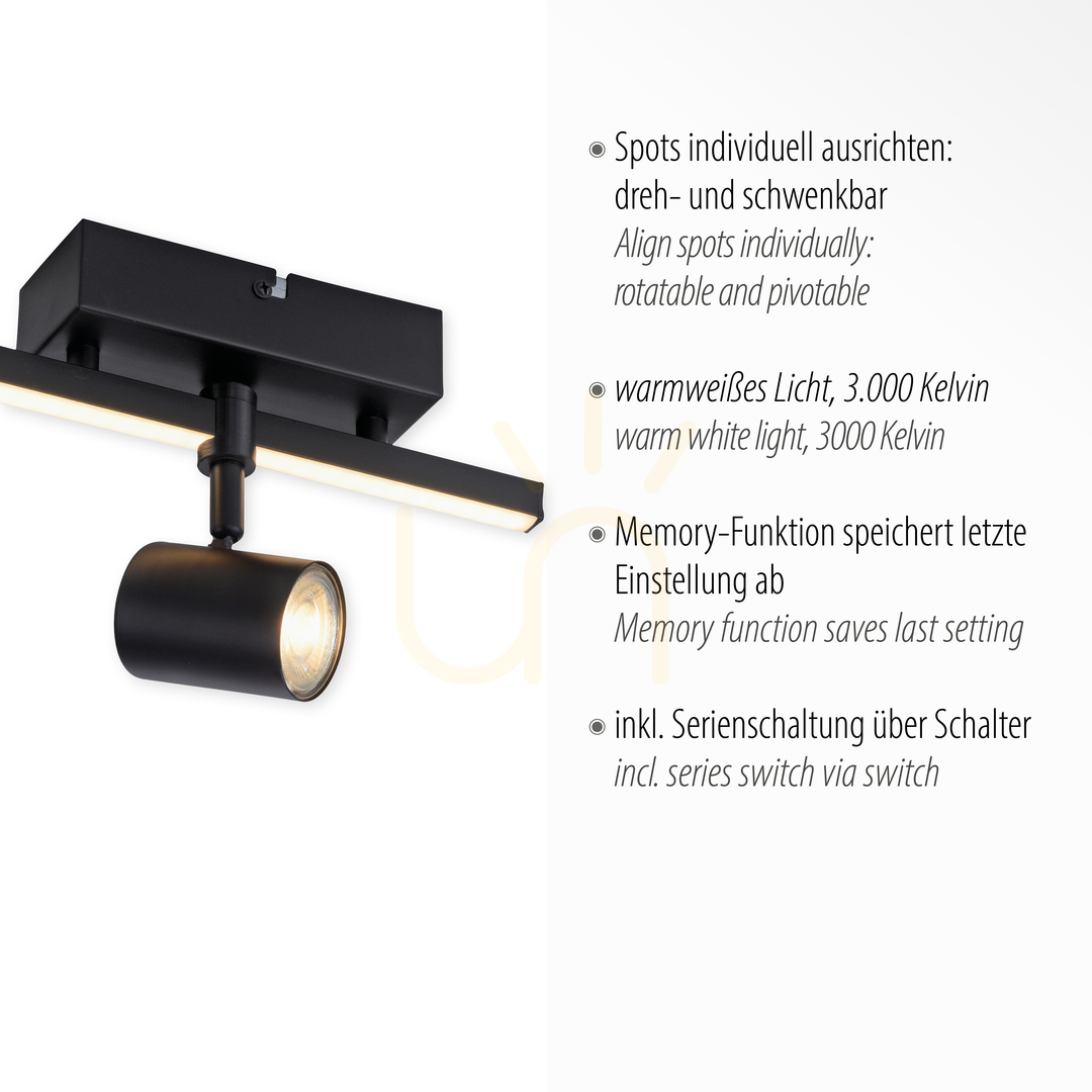 Display Plafond BARIK 6523-18 Black 2xGU10 Plafond BARIK 6523-18 Black 2xGU10