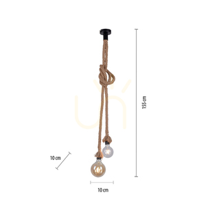 ROPE Pendant Lamp 15482-18 Brown 2xE27 7 ROPE Pendant Lamp 15482-18 Brown 2xE27 small 7