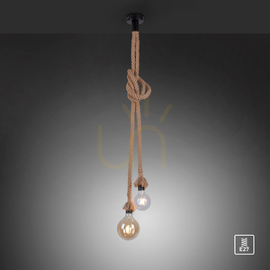 ROPE Pendant Lamp 15482-18 Brown 2xE27 8 ROPE Pendant Lamp 15482-18 Brown 2xE27 small 8