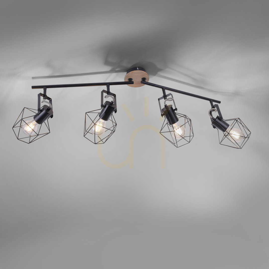Show Plafond JARO 15674-78 Black 4xE27 Plafond JARO 15674-78 Black 4xE27