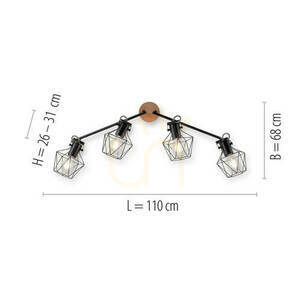 Plafond JARO 15674-78 Black 4xE27 7 Plafond JARO 15674-78 Black 4xE27 small 7