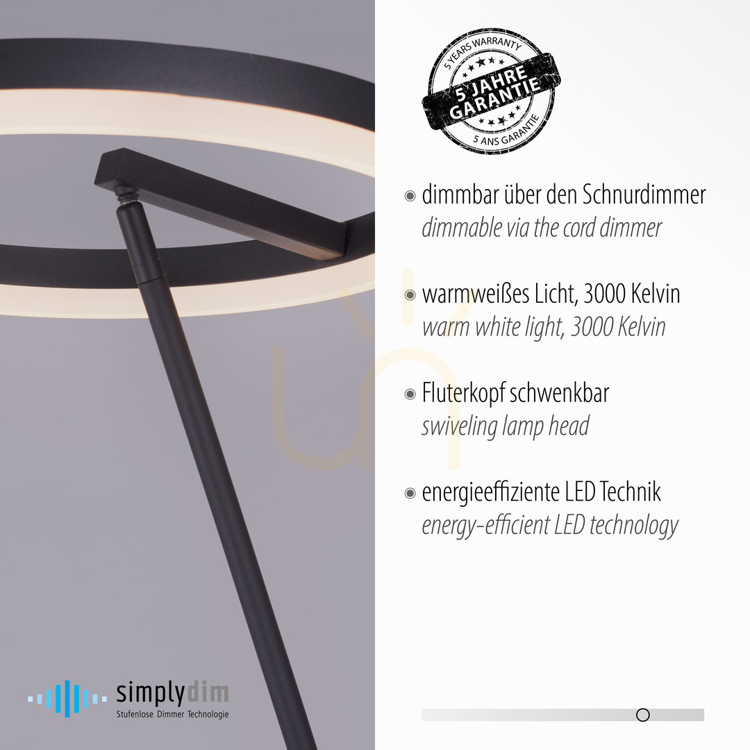 Display TITUS 381-13 Anthracite 1xLED Floor Lamp TITUS 381-13 Anthracite 1xLED Floor Lamp