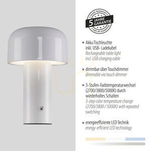 AGNES Table Lamp 19190-16 White 1xLED 12 AGNES Table Lamp 19190-16 White 1xLED small 12