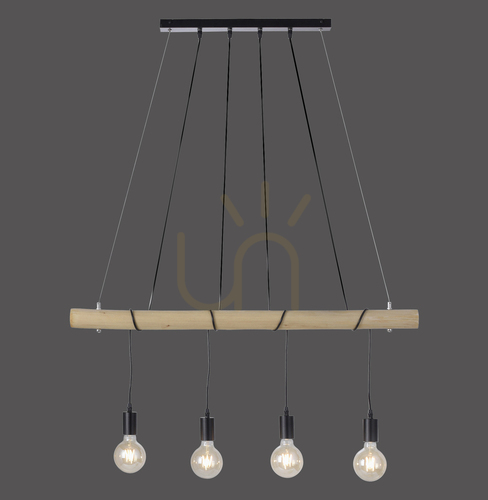 Check TERO Pendant Lamp 15505-18 Black 4xE27