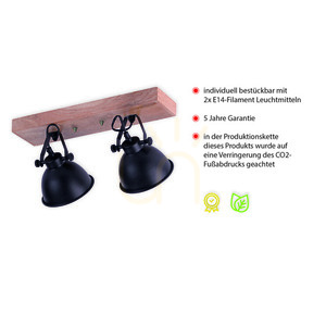 Plafond SAMIA 11982-18 Black 2xE14 3 Plafond SAMIA 11982-18 Black 2xE14 small 3