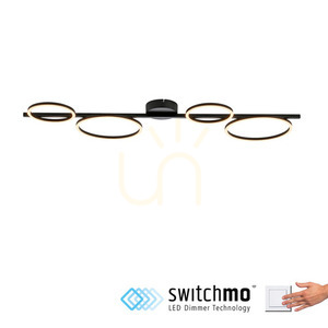 Zuma Line MINI RITUS 14211-18 black LED ceiling light, 4 light points small 1