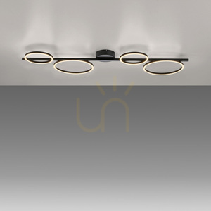 Zuma Line MINI RITUS 14211-18 black LED ceiling light, 4 light points small 5