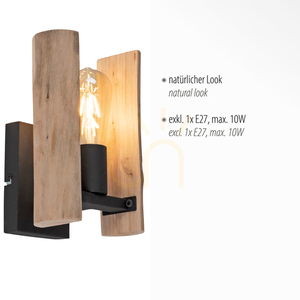 Wall lamp LOG 15701-79 Black 1xE27 3 Wall lamp LOG 15701-79 Black 1xE27 small 3