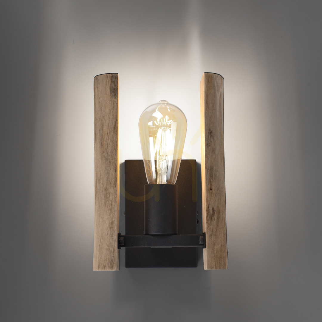 Show Wall lamp LOG 15701-79 Black 1xE27 Wall lamp LOG 15701-79 Black 1xE27