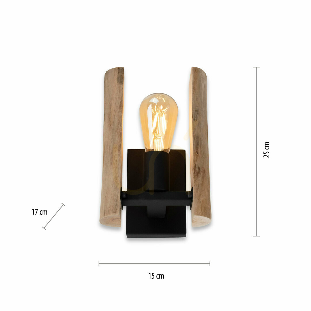 Preview Wall lamp LOG 15701-79 Black 1xE27 Wall lamp LOG 15701-79 Black 1xE27