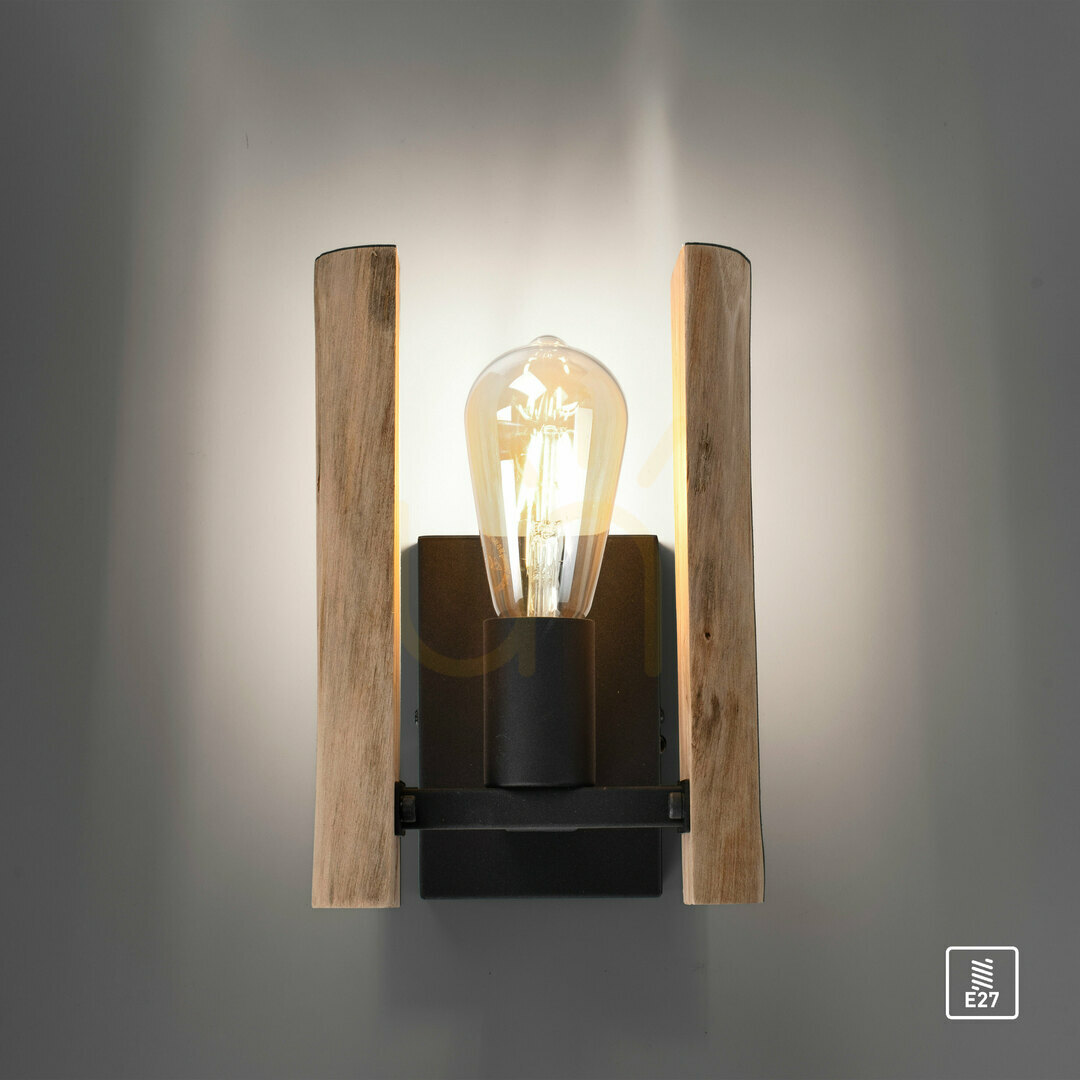 Show Wall lamp LOG 15701-79 Black 1xE27 Wall lamp LOG 15701-79 Black 1xE27