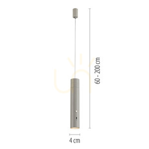 ATTACH Pendant Lamp 18281-40 Grey 1xLED small 8