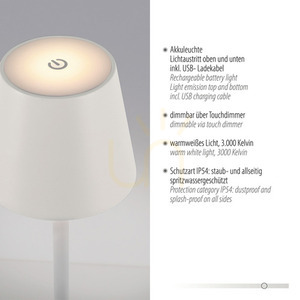 EURIA Garden Lamp 19252-16 White 1xLED 3 EURIA Garden Lamp 19252-16 White 1xLED small 3
