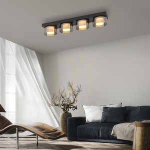 Plafond RIKA 6164-18 Black 4xLED small 2