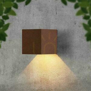 V-TAC VT-409CCT corten solar outdoor wall light LED 3 W IP65 with motion sensor small 4