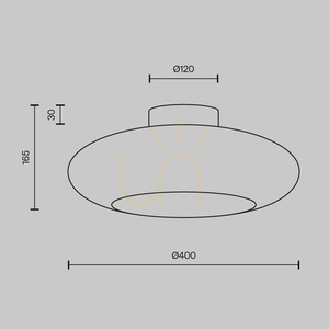 Maytoni Aros MOD507CL-L12GRK grey LED ceiling light 12 W 40 cm small 7