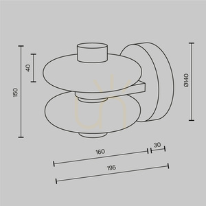 Maytoni Nuvem MOD497WL-L8BRK LED wall light, brown, 8 W, 3000 K small 7