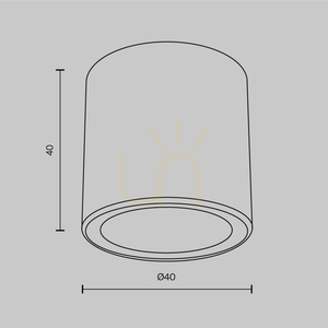 Maytoni Holity CA050-CCS-B black surface-mounted ceiling base small 5