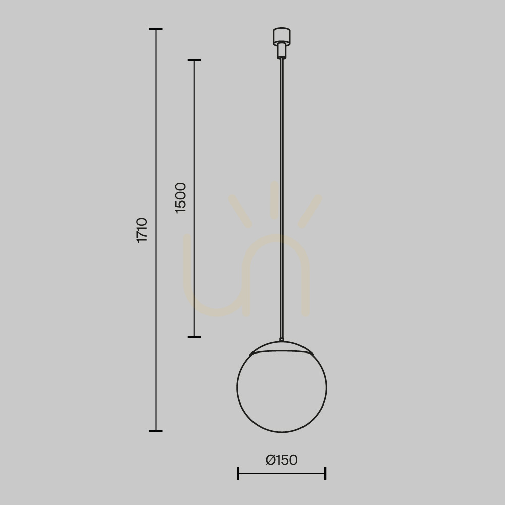 Show LUNA ceiling lamp C156PL-10W3K-B Maytoni LUNA ceiling lamp C156PL-10W3K-B Maytoni