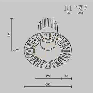 DIP recessed luminaire DL119-10W-2.7K-TRS-W Maytoni 7 DIP recessed luminaire DL119-10W-2.7K-TRS-W Maytoni small 7
