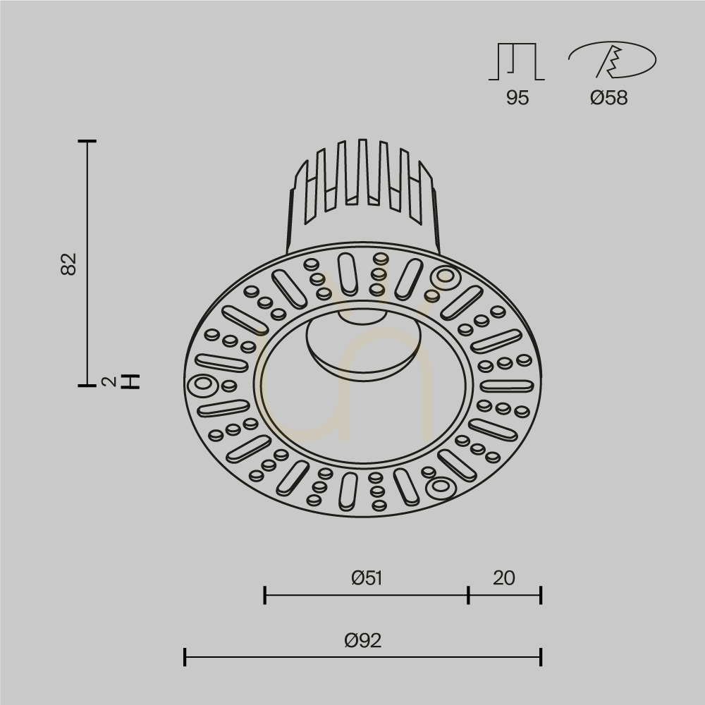 Preview DIP recessed luminaire DL119-10W-2.7K-TRS-W Maytoni DIP recessed luminaire DL119-10W-2.7K-TRS-W Maytoni