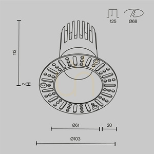 DIP recessed luminaire DL122-15W-2.7K-TRS-W Maytoni 7 DIP recessed luminaire DL122-15W-2.7K-TRS-W Maytoni small 7