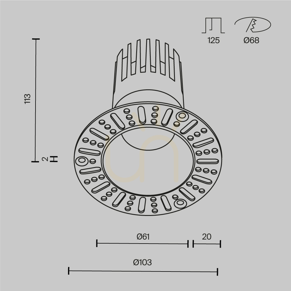 Preview DIP recessed luminaire DL122-15W-2.7K-TRS-W Maytoni DIP recessed luminaire DL122-15W-2.7K-TRS-W Maytoni