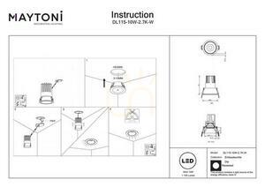 DIP recessed luminaire DL115-10W-2.7K-W Maytoni small 6